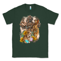 Sports Green Western Rabbit with Crosses Classic Tee - LillyAllenDesigns