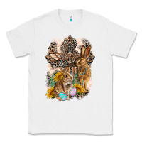 White Western Rabbit with Crosses Classic Tee - LillyAllenDesigns