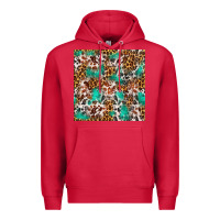 Cardinal Western Turquoise Glitter Cowhide Leopard Seamless Premium Hoodie - FaDigitalArtStudio
