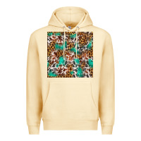Pina Colada Western Turquoise Glitter Cowhide Leopard Seamless Premium Hoodie - FaDigitalArtStudio