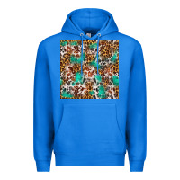 True Royal Western Turquoise Glitter Cowhide Leopard Seamless Premium Hoodie - FaDigitalArtStudio