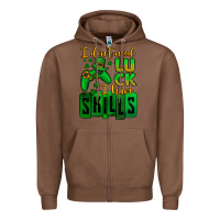 Chestnut St. Patrick's I don't need luck i have skills Zipper Hoodie - OliviaCreatesArt