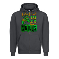 Smoke St. Patrick's I don't need luck i have skills Zipper Hoodie - OliviaCreatesArt