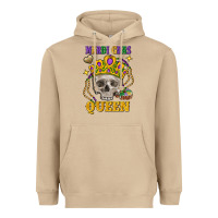 Mushroom skull mardi gras queen Heavyweight Hoodie - FaDigitalArtStudio