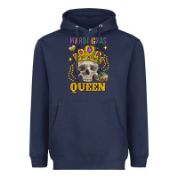 Navy skull mardi gras queen Heavyweight Hoodie - FaDigitalArtStudio
