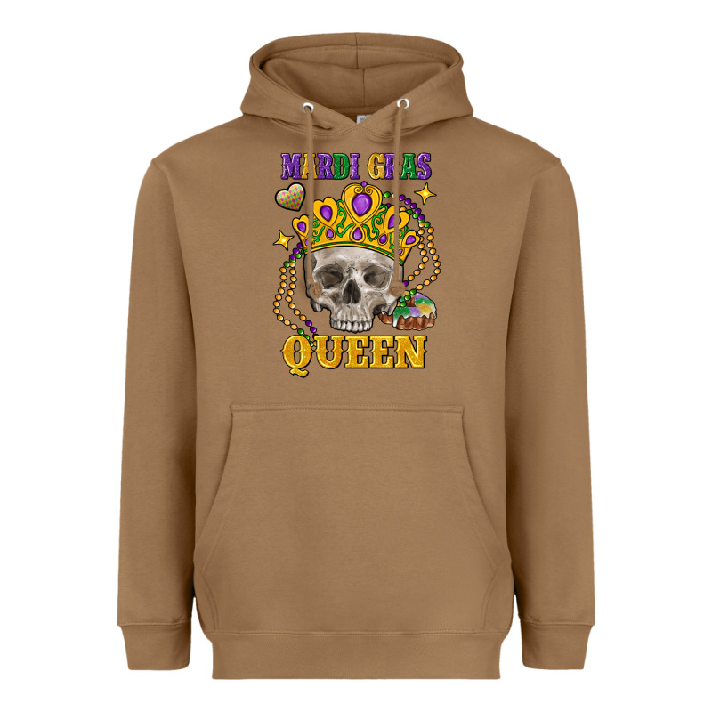 Skull Mardi Gras Queen Heavyweight Hoodie by FaDigitalArtStudio | Teevron