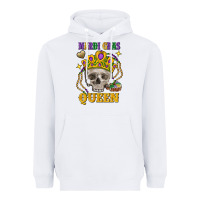 White skull mardi gras queen Heavyweight Hoodie - FaDigitalArtStudio