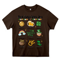 Chocolate Brown god says you are st patrick's day Heavy Core Tee - MaliasSmallBusiness