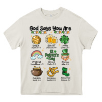 Cream god says you are st patrick's day Heavy Core Tee - MaliasSmallBusiness