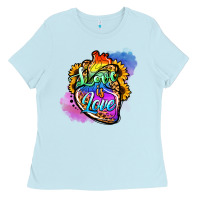 Baby Blue love is love pride Ladies Tee - Jasminsmagicworld