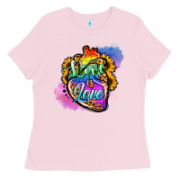 Bubblegum Pink love is love pride Ladies Tee - Jasminsmagicworld
