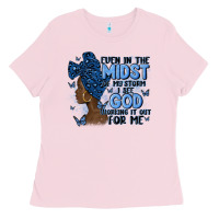 Even In The Midst Of May Storm Afro Woman Ladies Tee | Teevron