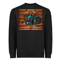 Black woodgrain motorcycle Heavyweight Sweatshirt - TumblerDesignByShophia