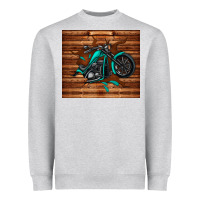 Woodgrain Motorcycle Heavyweight Sweatshirt | Teevron