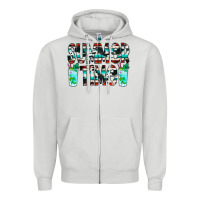 Dove Grey Summer Time Cowhide Serape Zipper Hoodie - CowCowDesign