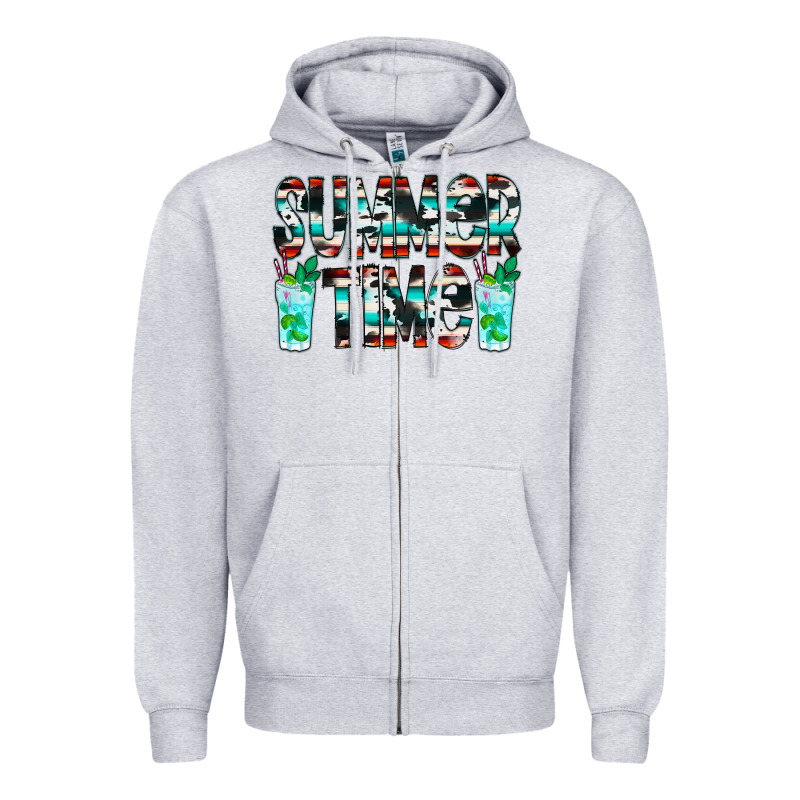 Summer Time Cowhide Serape Zipper Hoodie by CowCowDesign | Teevron