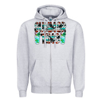 Heather Grey Summer Time Cowhide Serape Zipper Hoodie - CowCowDesign