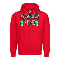 Red Summer Time Cowhide Serape Zipper Hoodie - CowCowDesign