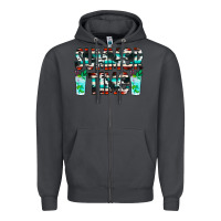 Smoke Summer Time Cowhide Serape Zipper Hoodie - CowCowDesign