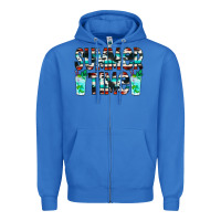 True Royal Summer Time Cowhide Serape Zipper Hoodie - CowCowDesign
