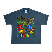 Midnight Navy embrace differences Urban Heavy Tee - Artiststas
