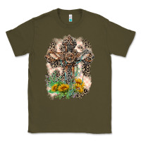 Army Green Western with Crosses Classic Tee - LillyAllenDesigns
