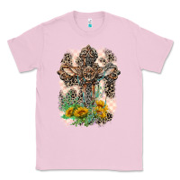 Bubblegum Pink Western with Crosses Classic Tee - LillyAllenDesigns
