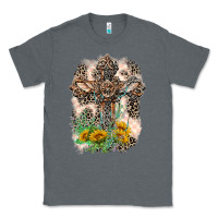 Charcoal Heather Western with Crosses Classic Tee - LillyAllenDesigns