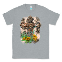 Heather Grey Western with Crosses Classic Tee - LillyAllenDesigns