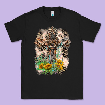 Western With Crosses Classic Tee Designed By Lillyallendesigns