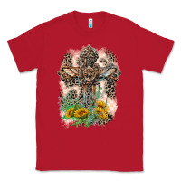 Red Western with Crosses Classic Tee - LillyAllenDesigns