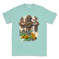 Seafoam Western with Crosses Classic Tee - LillyAllenDesigns