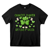 Black coolest clover to pinch Heavy Core Tee - MaliasSmallBusiness
