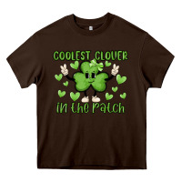 Chocolate Brown coolest clover to pinch Heavy Core Tee - MaliasSmallBusiness