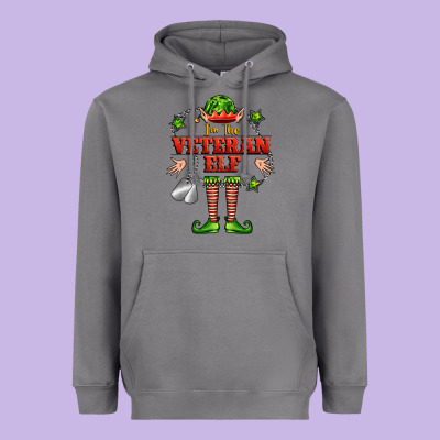 Im The Veteran Elf Heavyweight Hoodie Designed By Fadigitalartstudio