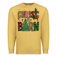 Antique Gold christ is born Premium Sweatshirt - FaDigitalArtStudio
