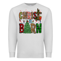 Dove Grey christ is born Premium Sweatshirt - FaDigitalArtStudio