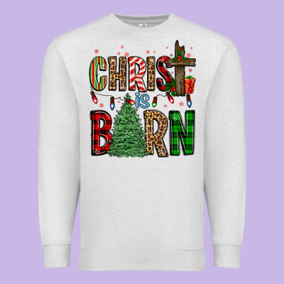 Christ Is Born Premium Sweatshirt Designed By Fadigitalartstudio