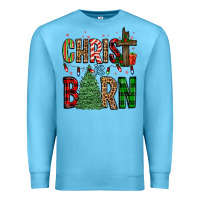 Ocean Blue christ is born Premium Sweatshirt - FaDigitalArtStudio