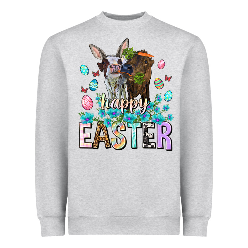 Happy Easter Heifers Easter Day Heavyweight Sweatshirt by HowdyJamesFarm | Teevron