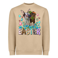 Mushroom Happy Easter Heifers Easter Day Heavyweight Sweatshirt - HowdyJamesFarm