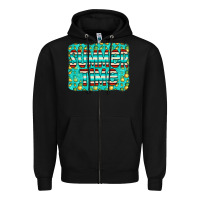 Black summer time glitter pineable Zipper Hoodie - CowCowDesign