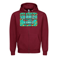 Burgundy summer time glitter pineable Zipper Hoodie - CowCowDesign