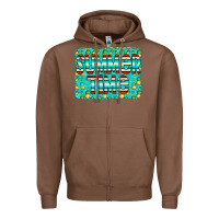 Chestnut summer time glitter pineable Zipper Hoodie - CowCowDesign
