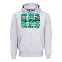 Heather Grey summer time glitter pineable Zipper Hoodie - CowCowDesign