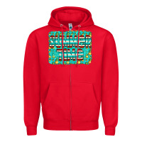 Red summer time glitter pineable Zipper Hoodie - CowCowDesign