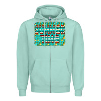 Seafoam summer time glitter pineable Zipper Hoodie - CowCowDesign