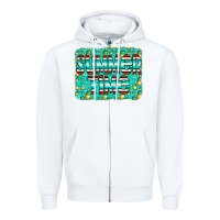 White summer time glitter pineable Zipper Hoodie - CowCowDesign