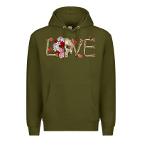 Army Green Skull love Valentine's Day Premium Hoodie - FaDigitalArtStudio