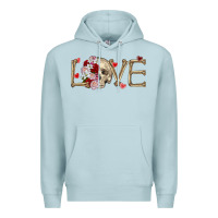 Blue Mist Skull love Valentine's Day Premium Hoodie - FaDigitalArtStudio